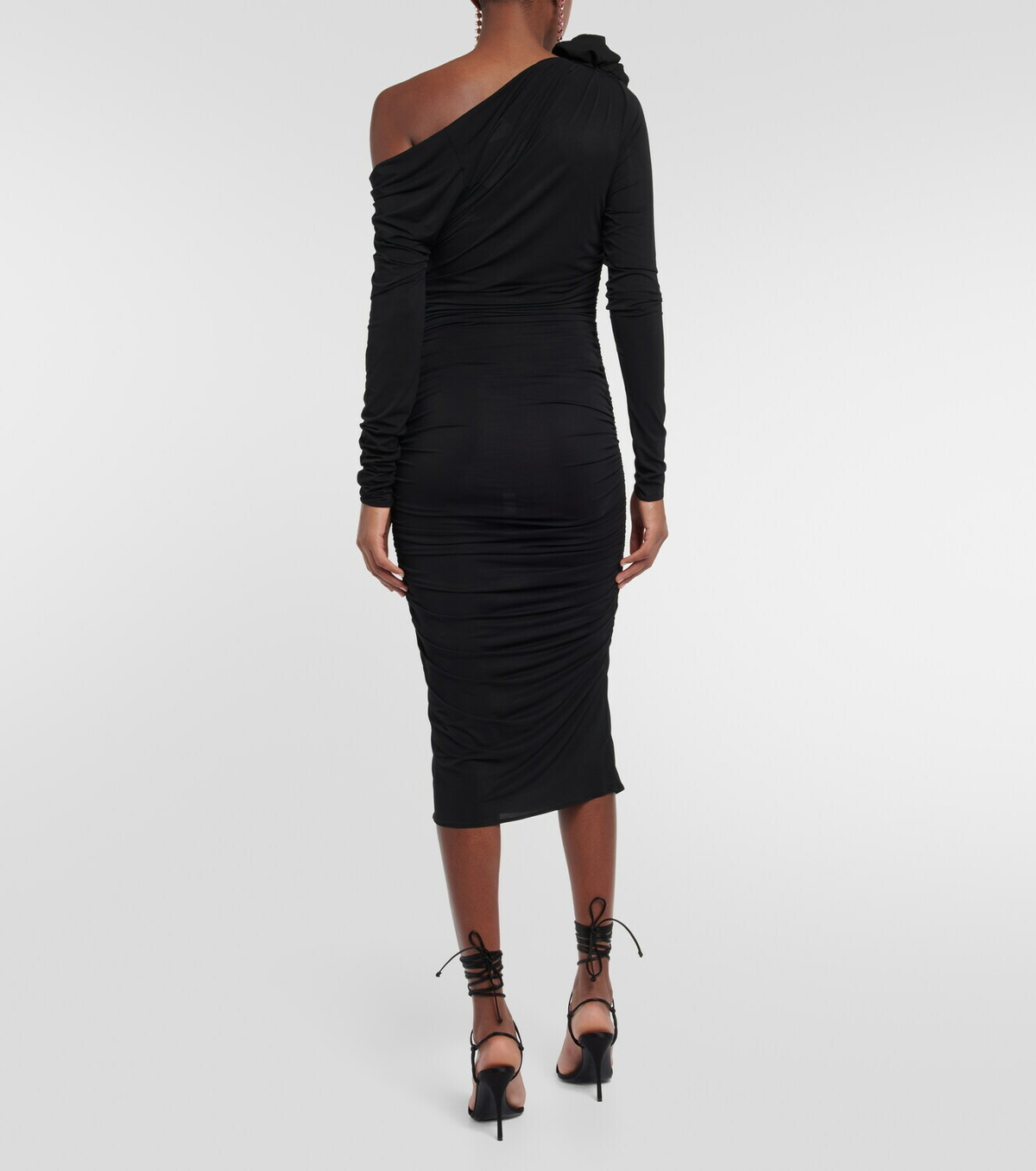 Magda Butrym Ruched Asymmetric Midi Dress Magda Butrym