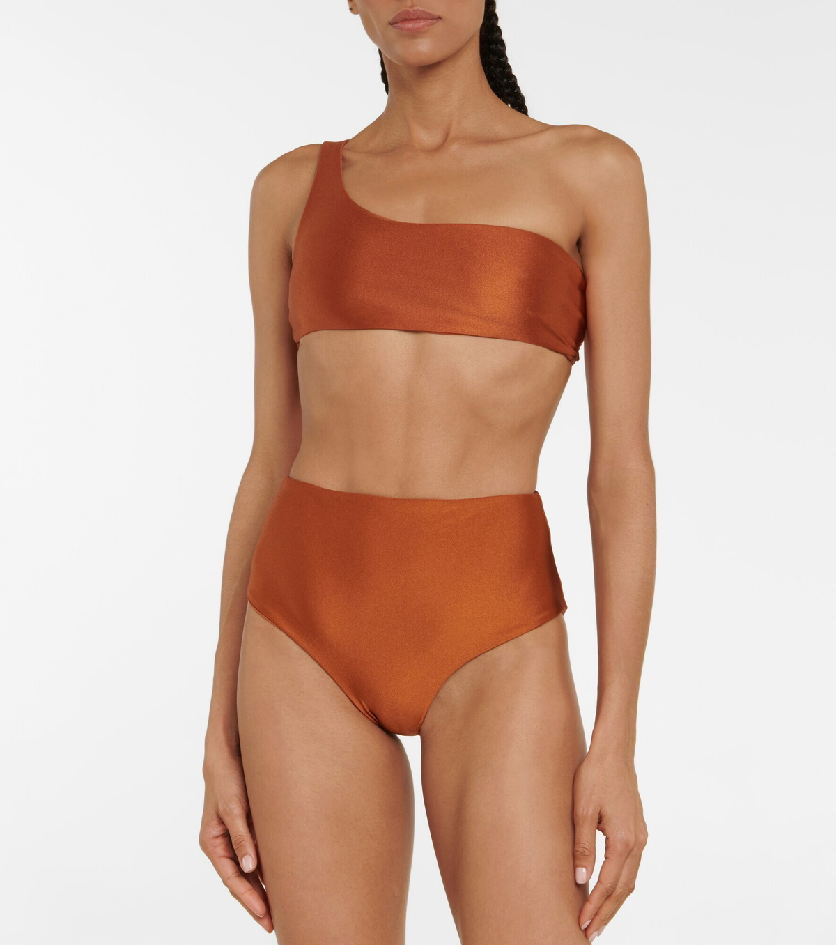 Jade Swim Apex One Shoulder Bikini Top Jade Swim