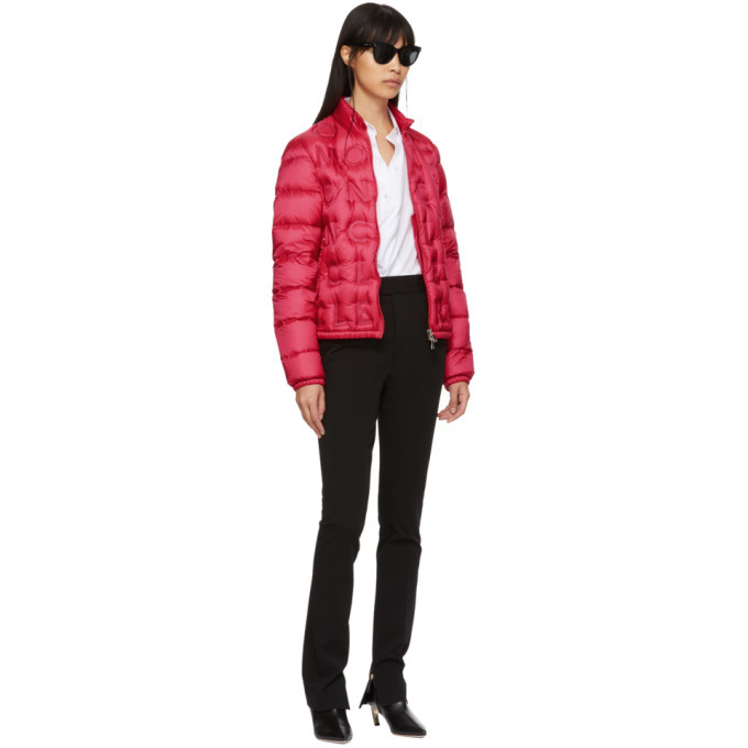 Moncler Pink Down Vilnius Logo Jacket Moncler