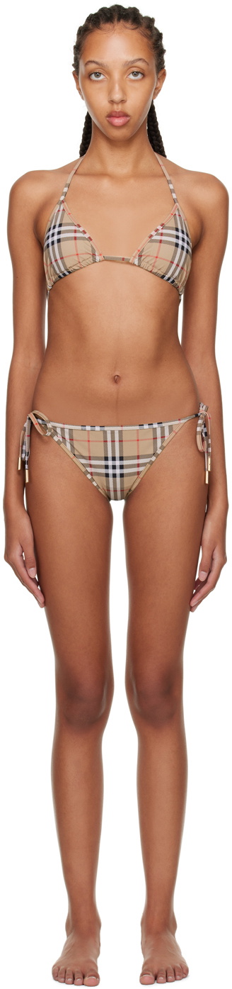 Burberry Beige Cobb Triangle Bikini Burberry