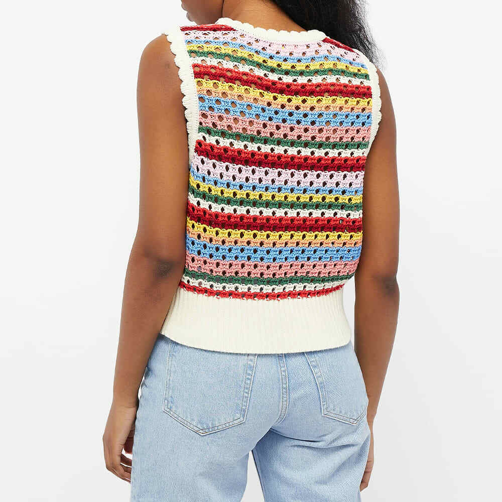 Kitri Women S Marley Blanket Stripe Knit Vest In Multi Kitri