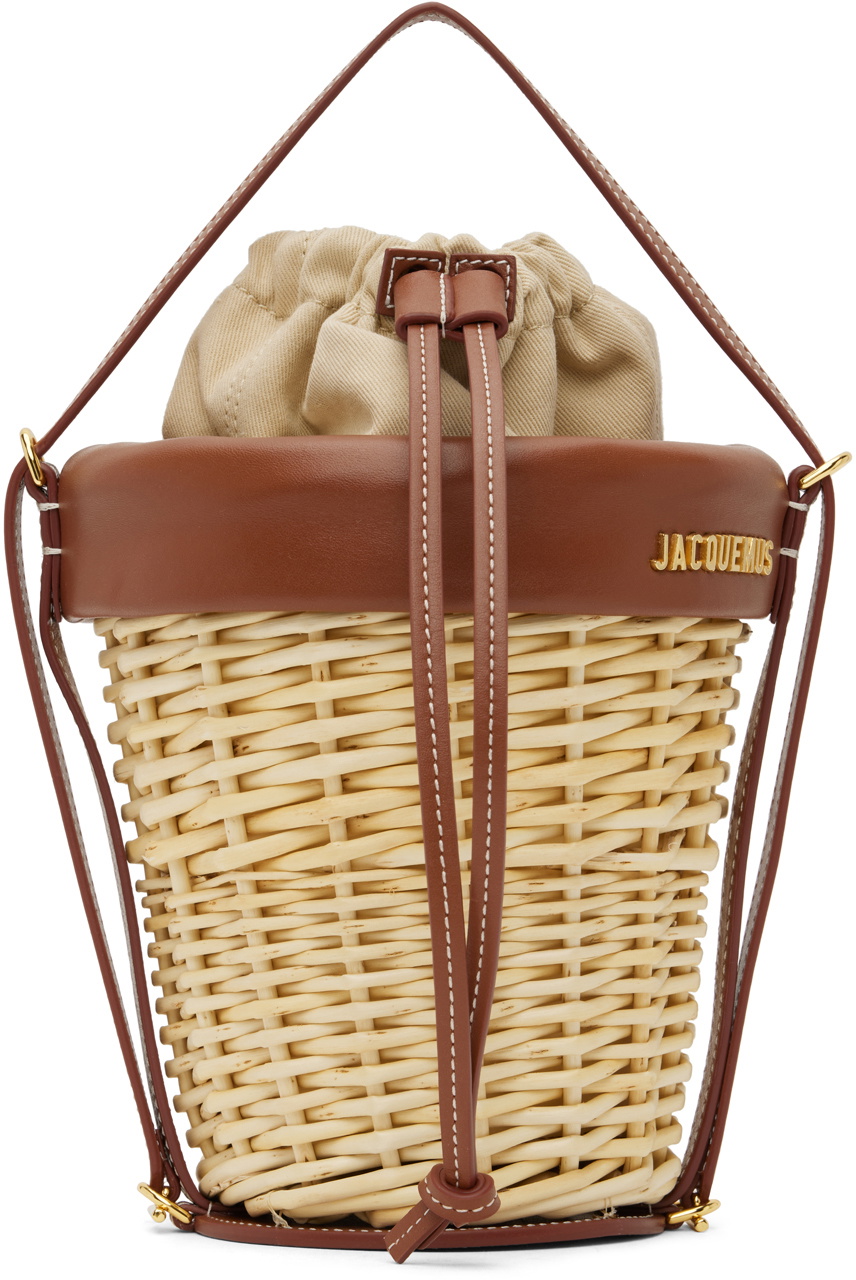 Jacquemus Beige Brown Le Raphia Le Panier Seau Bag Jacquemus