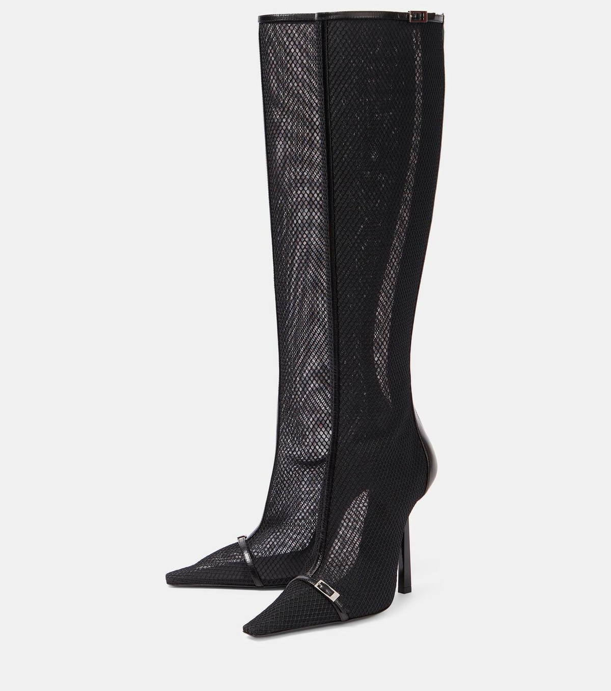 Saint Laurent Oxalis Mesh Knee High Boots Saint Laurent