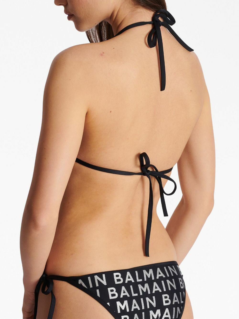 Balmain Glittered Triangle Bikini Set Balmain