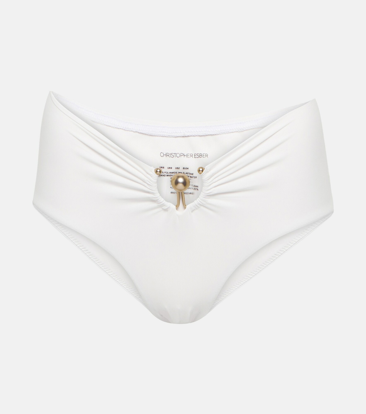 Christopher Esber Low Rise Ruched Bikini Bottoms Christopher Esber