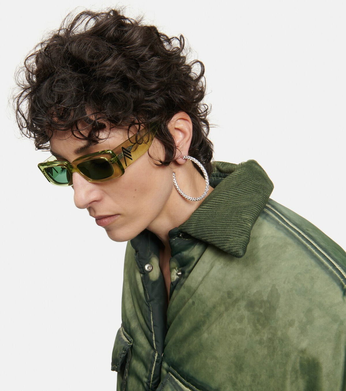 The Attico X Linda Farrow Mini Marfa Rectangular Sunglasses The Attico