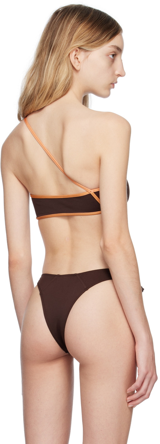 Jacquemus Brown Le Raphia Le Haut De Maillot Maio Bikini Top Jacquemus