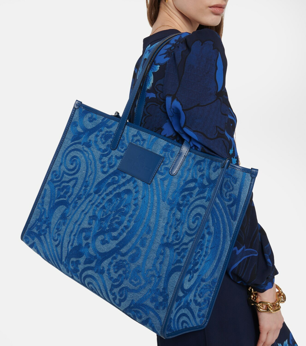 Etro Large Paisley Jacquard Tote Bag Etro