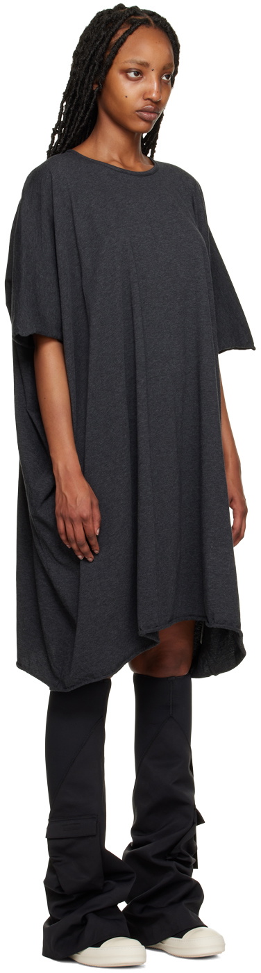 Rick Owens Drkshdw Black Minerva T Midi Dress Rick Owens Drkshdw