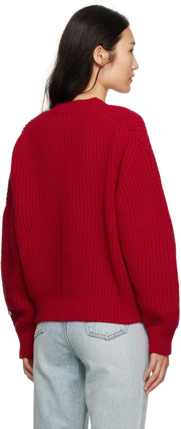 Recto Red Chunky Cardigan Recto