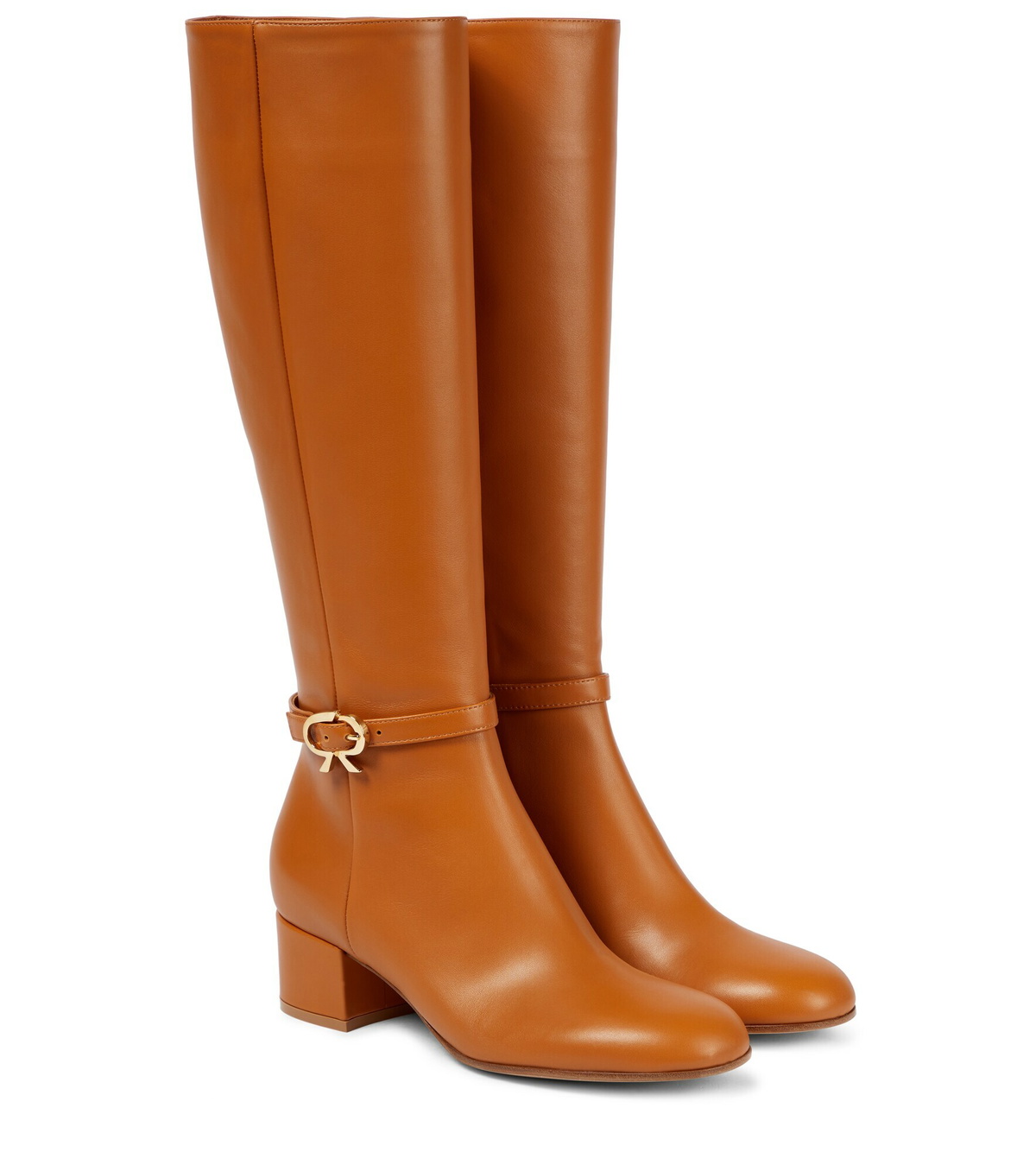 Gianvito Rossi Ribbon Leather Knee High Boots Gianvito Rossi