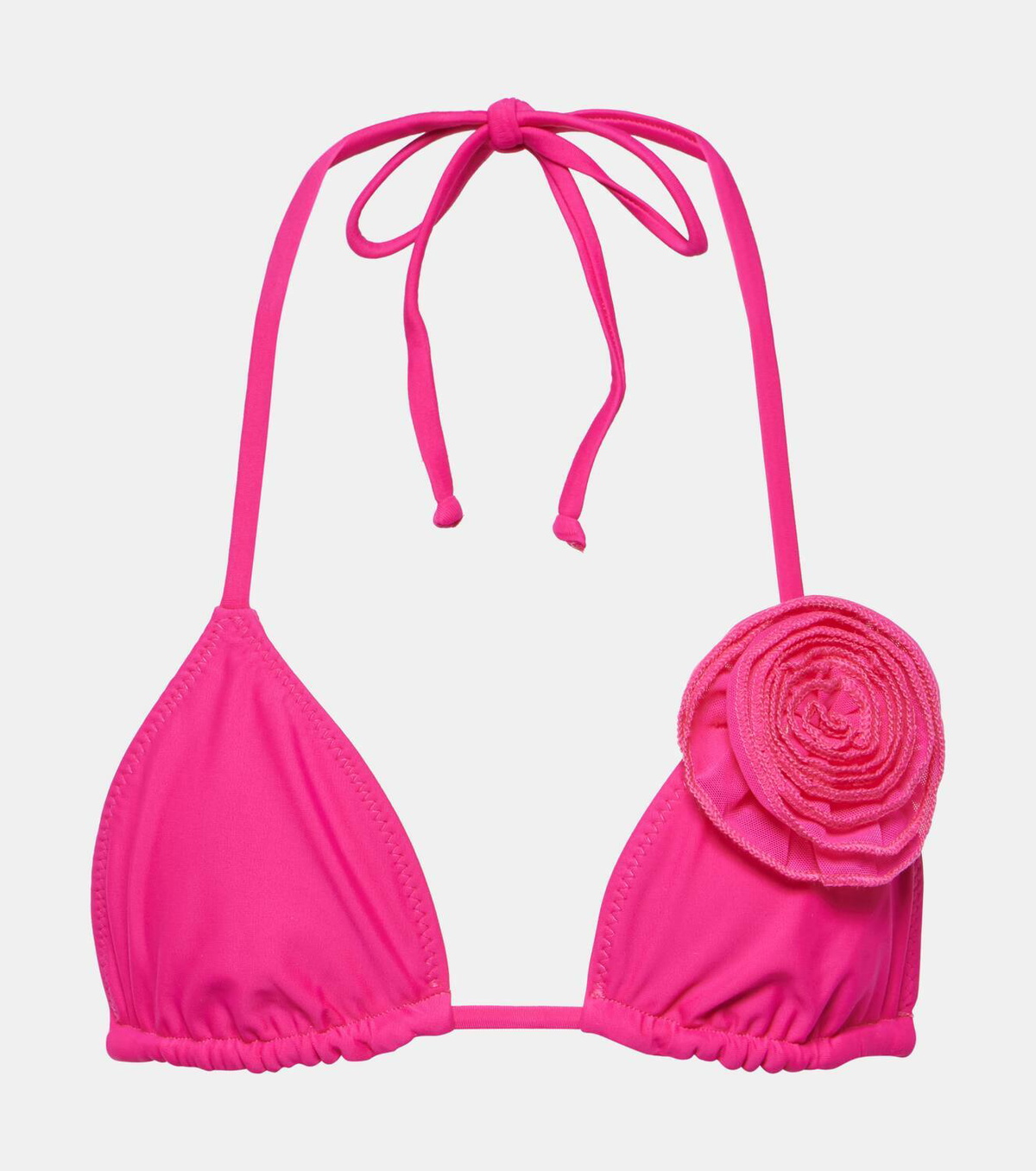 Same Floral appliqué triangle bikini top Same