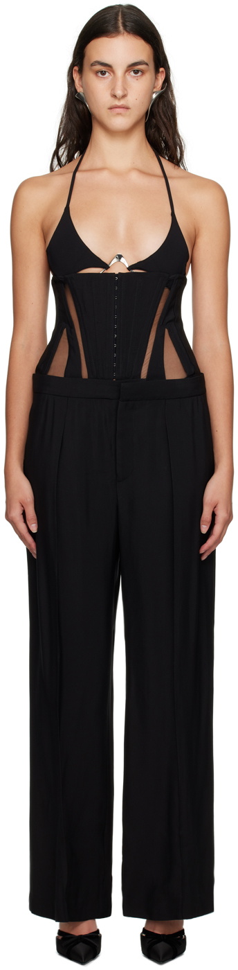 Mugler Black Corset Trousers Set Mugler