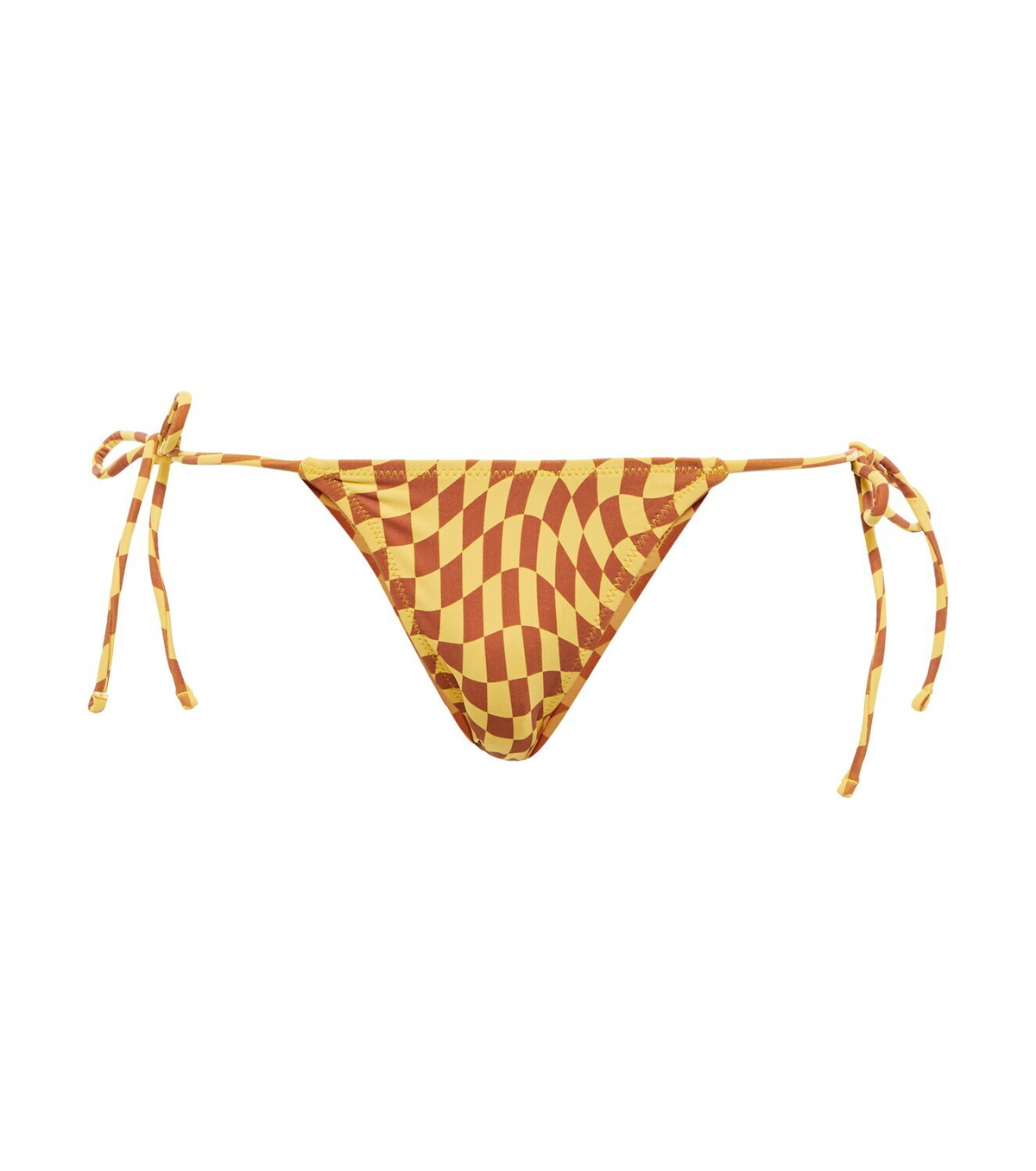 Tropic Of C Praia Checked Self Tie Bikini Bottoms Tropic Of C