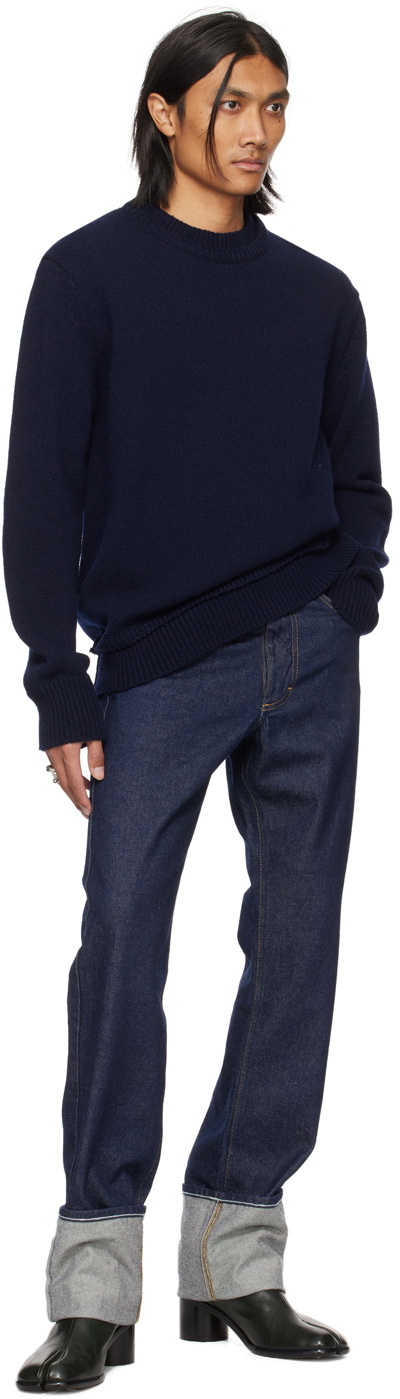 Maison Margiela Navy Patch Sweater Maison Margiela