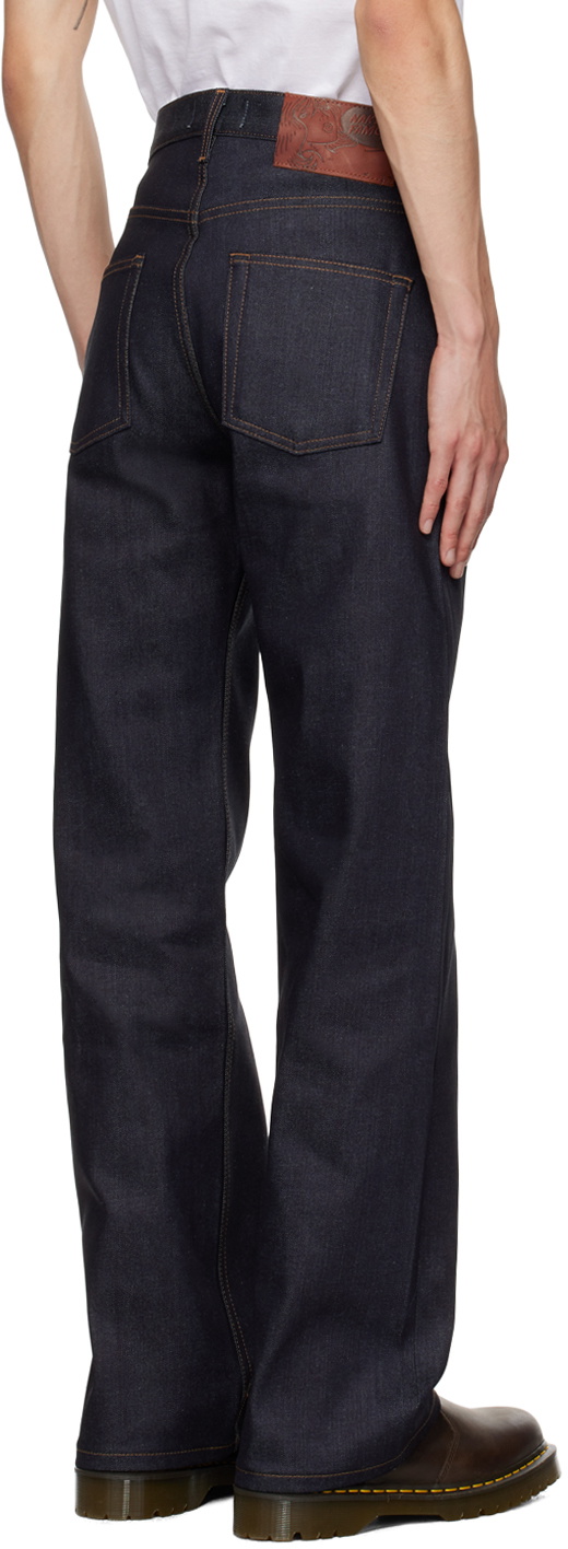 Naked Famous Denim Navy Strong Guy Jeans Naked And Famous Denim