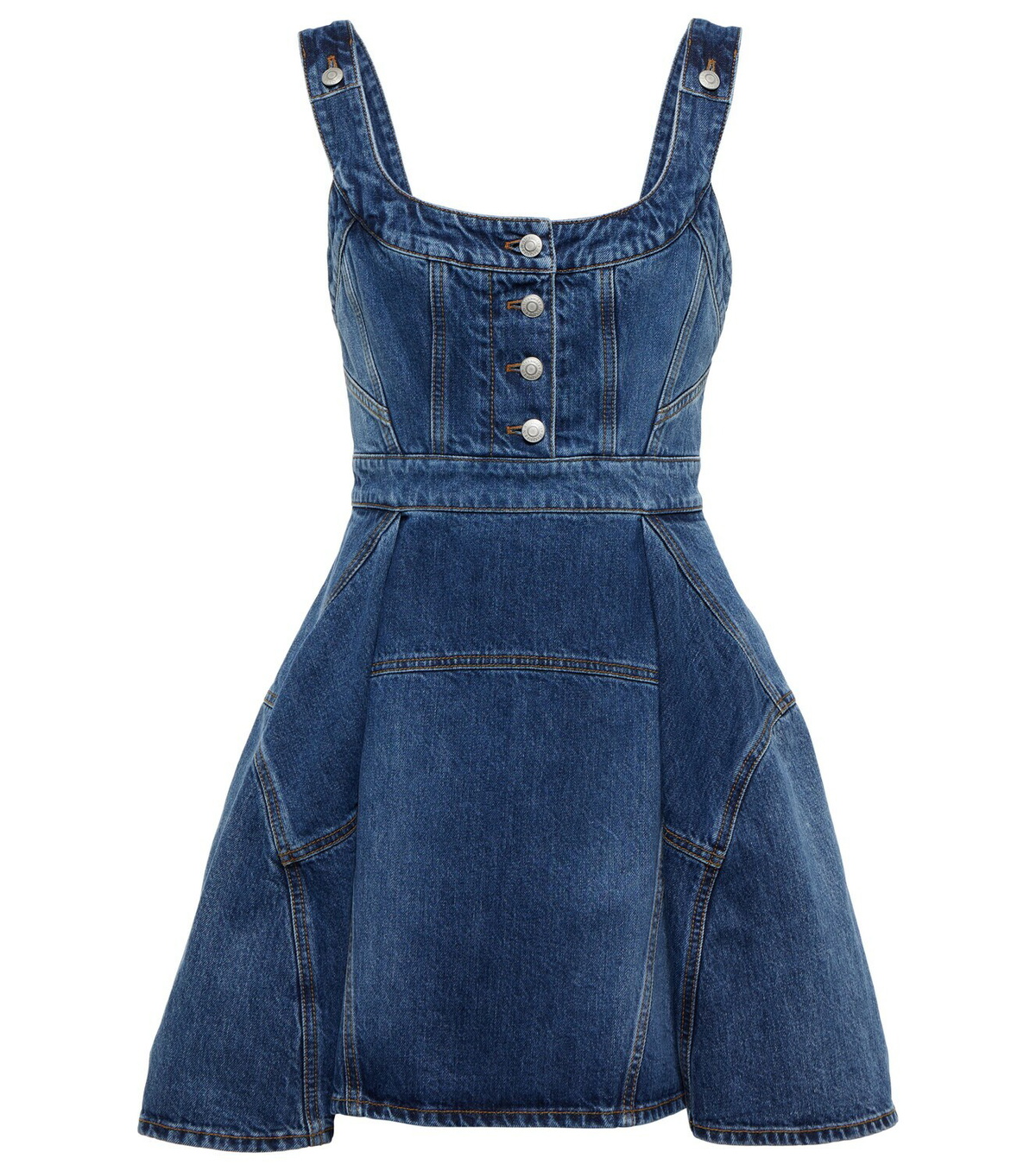 Alexander Mcqueen Denim Minidress Alexander Mcqueen