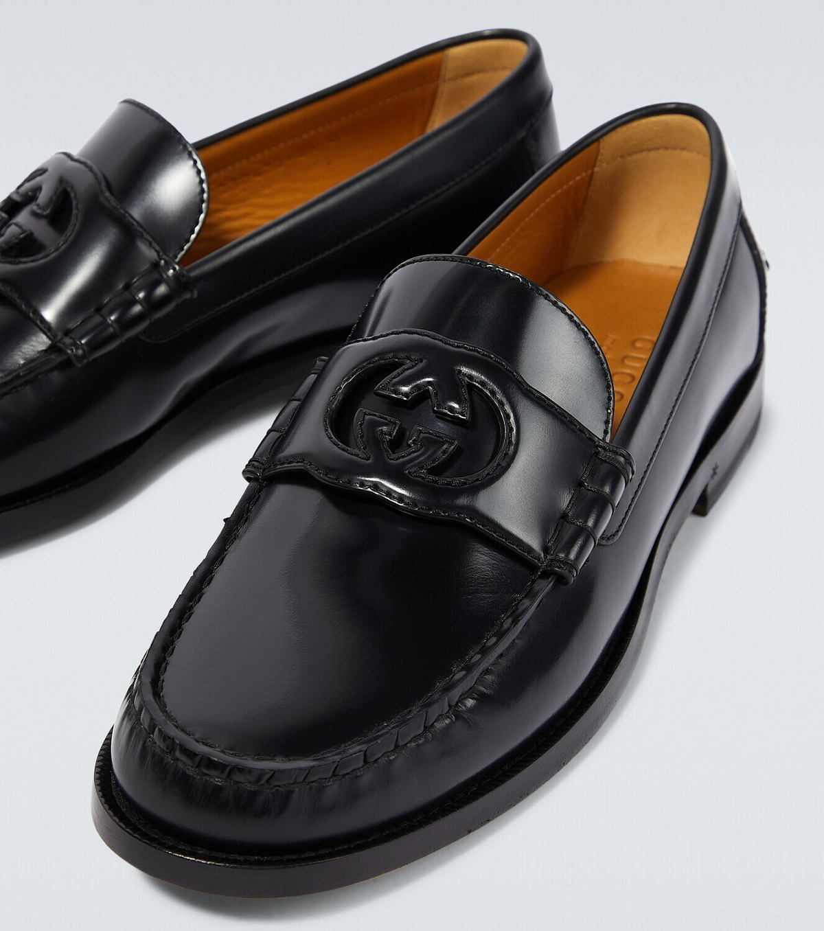 Gucci Interlocking G Leather Loafers Gucci