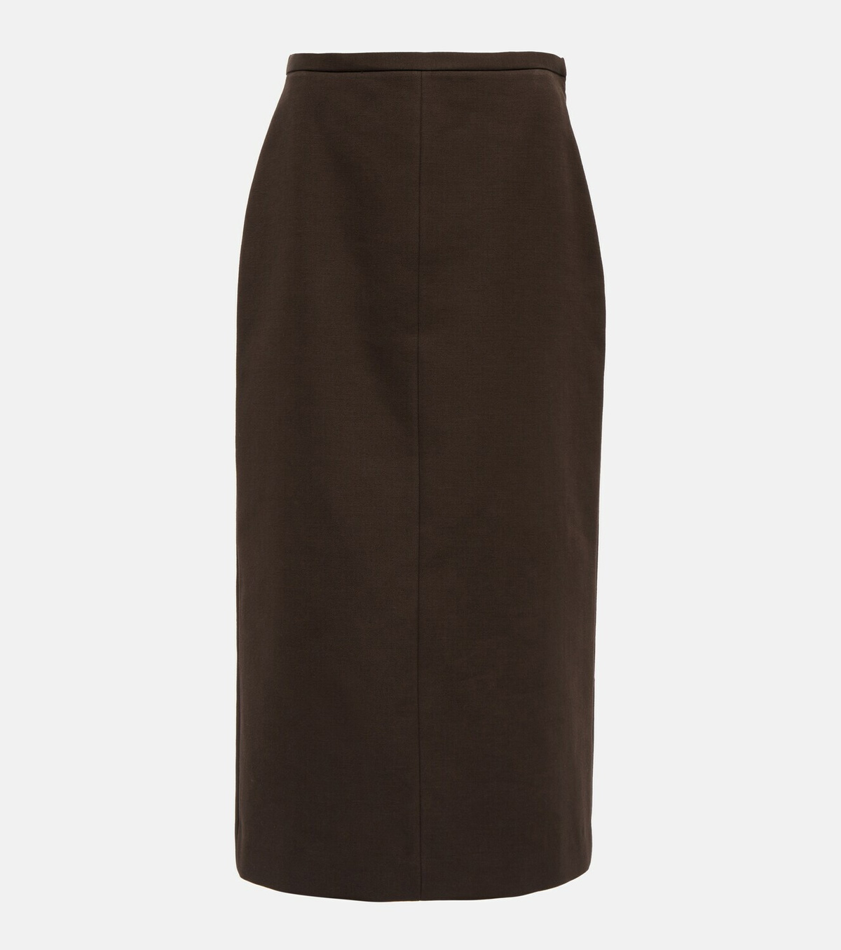 The Row Matias Cotton And Wool Twill Midi Skirt The Row