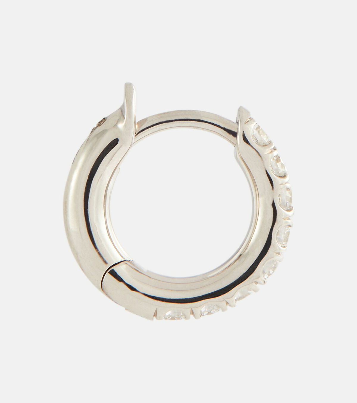 Spinelli Kilcollin Mini Micro Hoop Pavé 18kt white gold and diamond