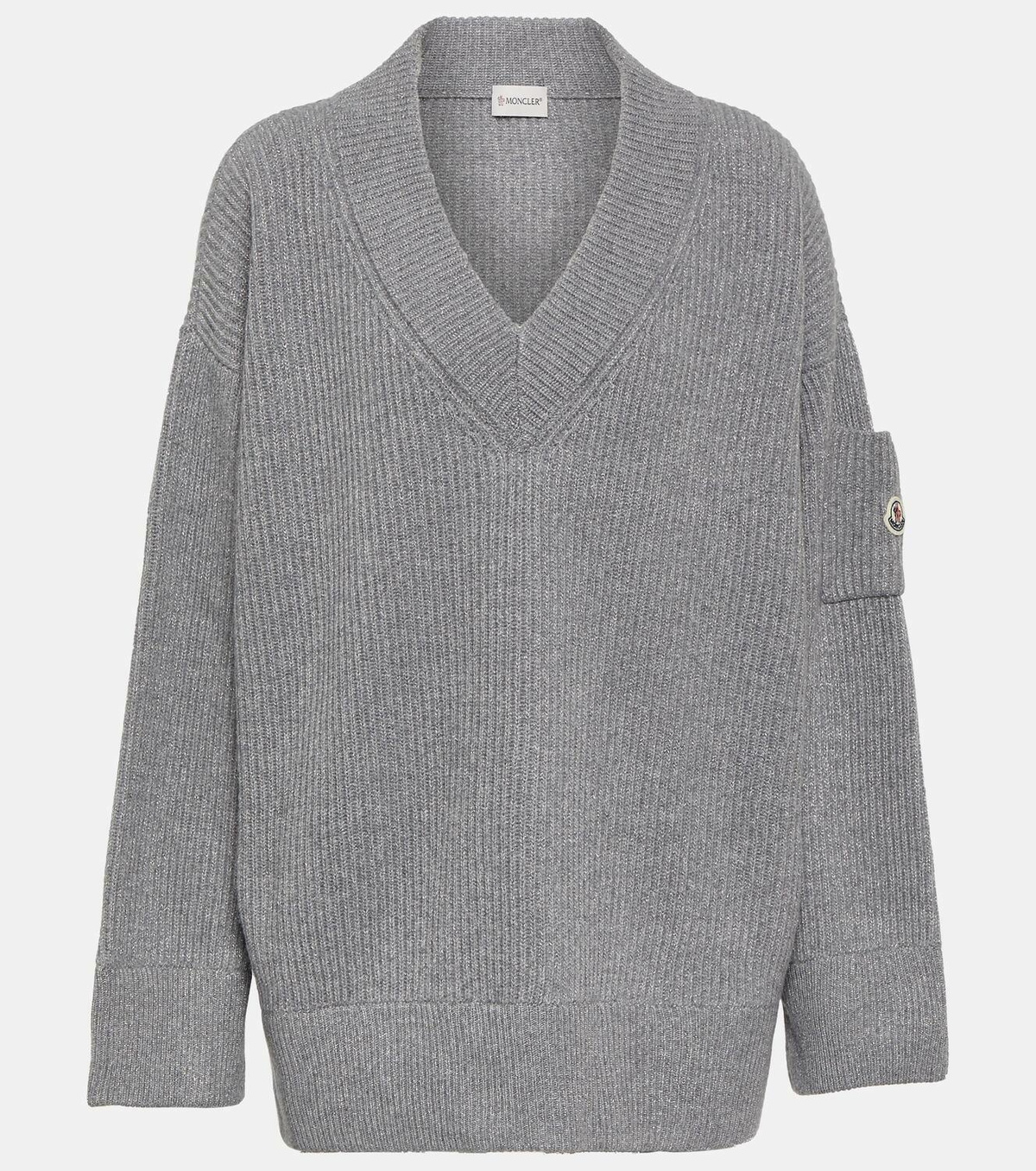 Moncler Ribbed Knit Wool Blend Sweater Moncler