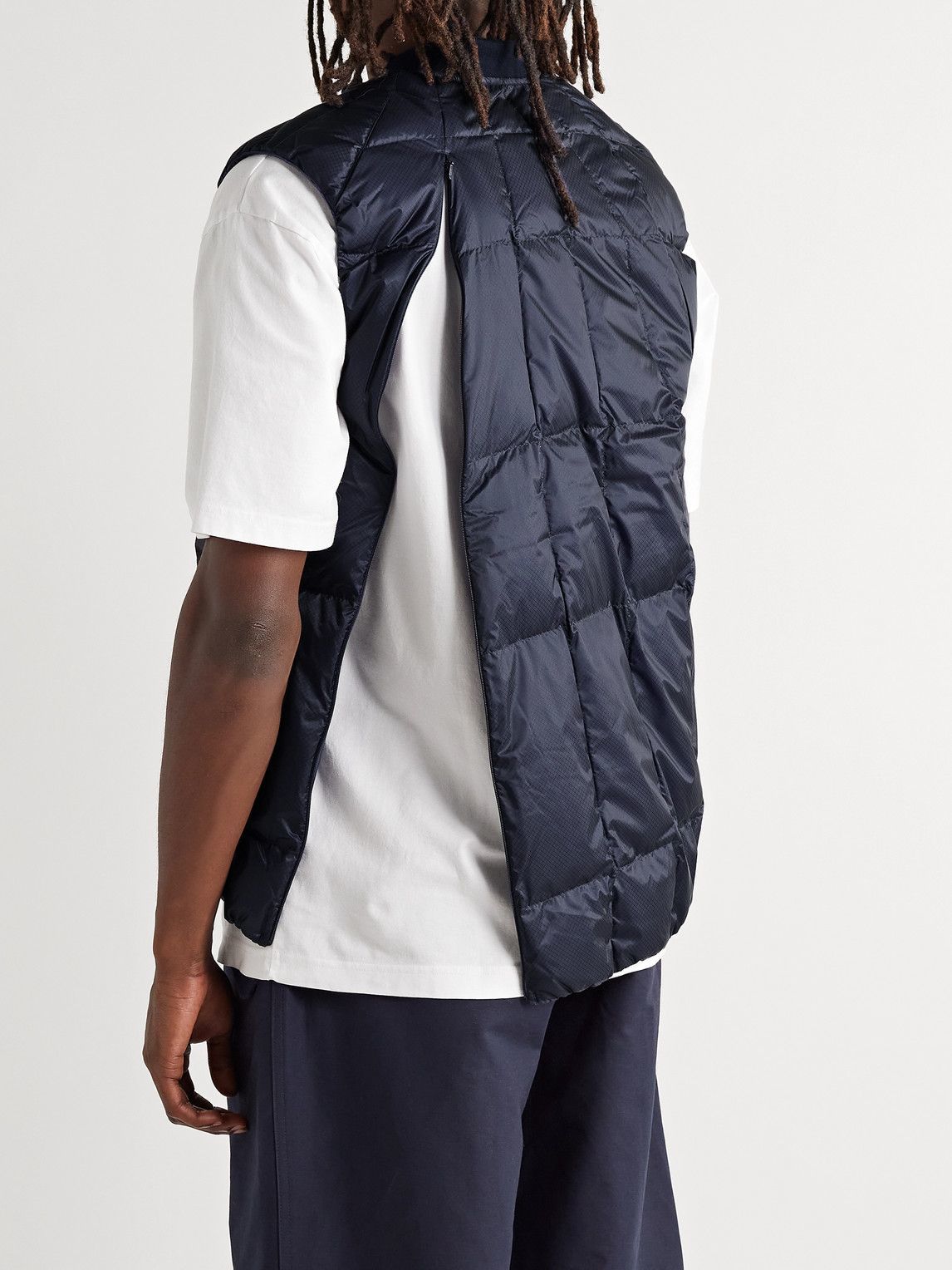 Norbit By Hiroshi Nozawa Quilted Shell Down Gilet Blue