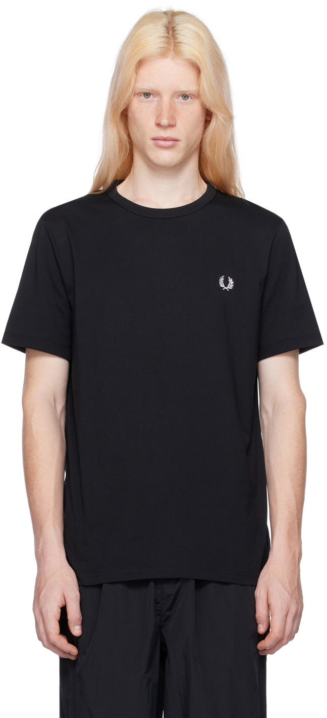 Fred Perry Black Ringer T Shirt Fred Perry