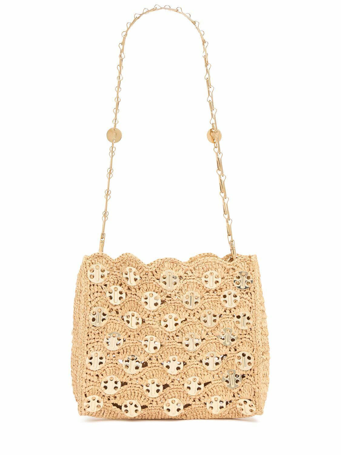 RABANNE 1969 Square Raffia Shoulder Bag Paco Rabanne