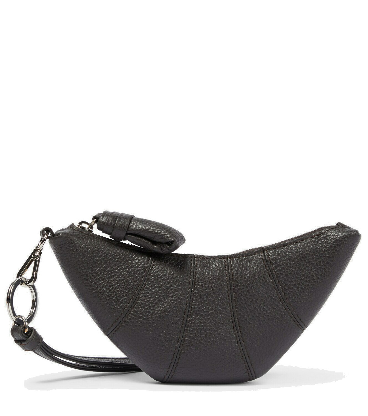 Lemaire Croissant Leather Coin Purse With Strap Lemaire