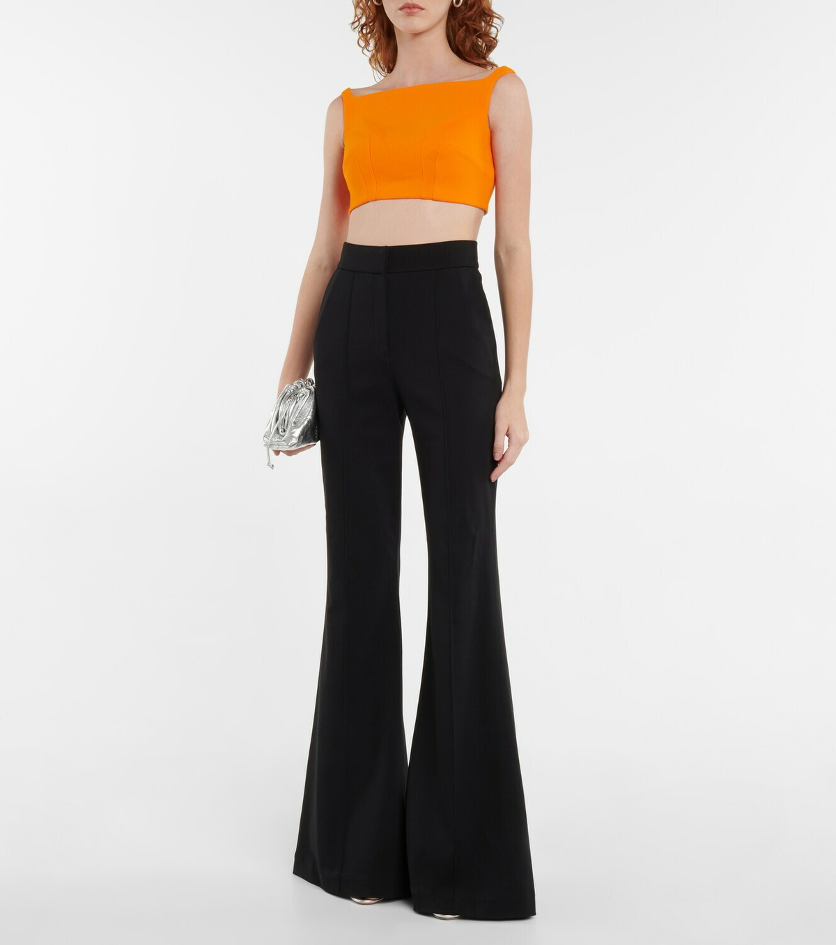 Emilia Wickstead Flore Wool Cr Pe Crop Top Emilia Wickstead