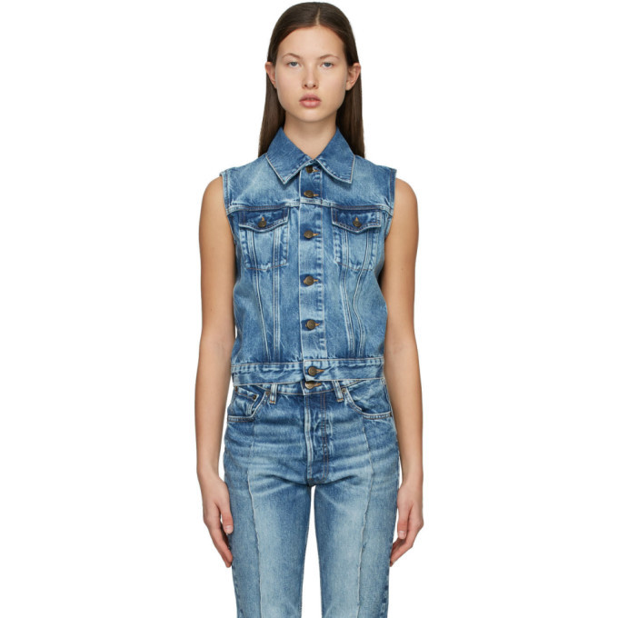 Maison Margiela Blue Denim Vest Maison Margiela