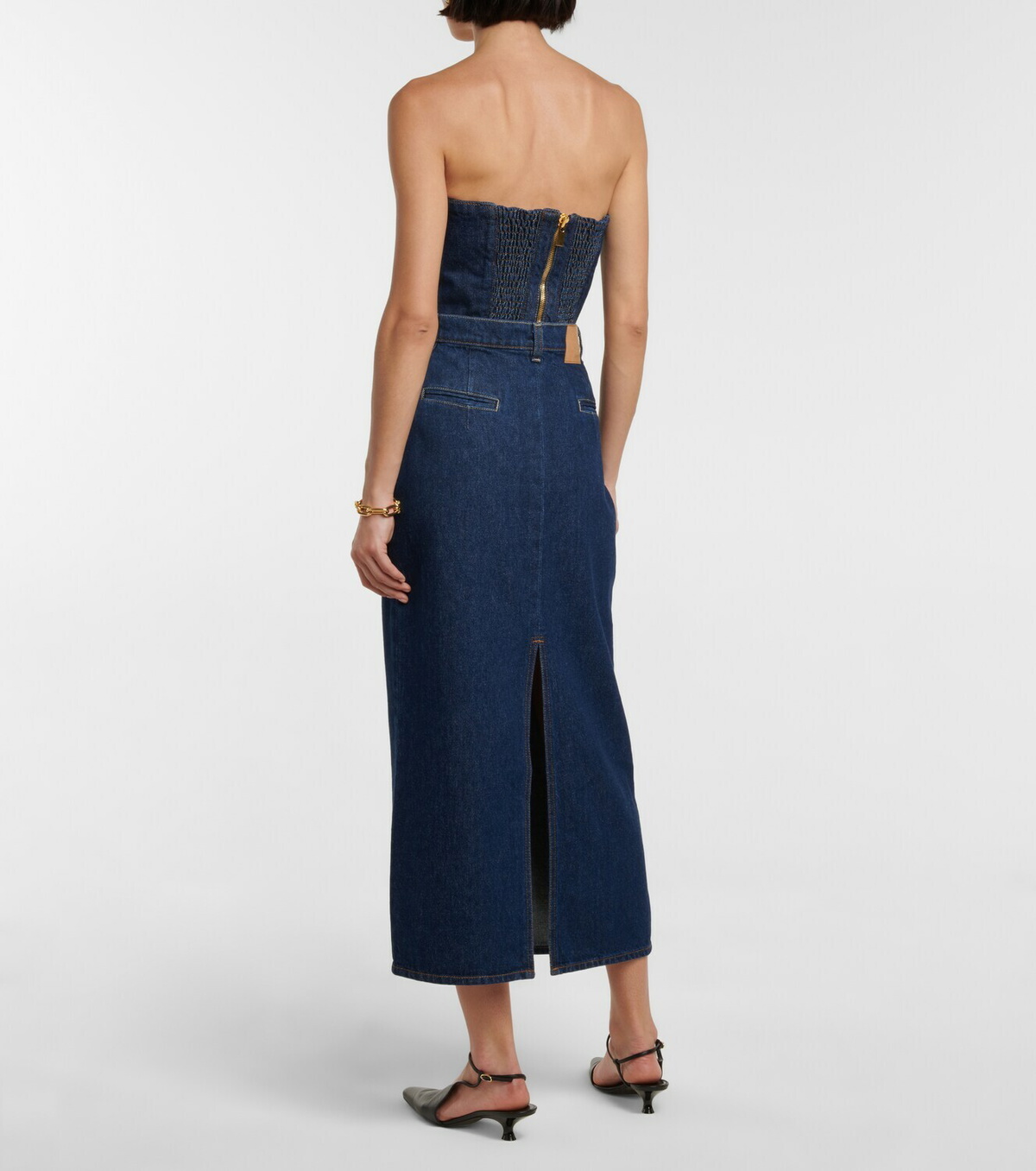 Magda Butrym Denim Midi Skirt Magda Butrym