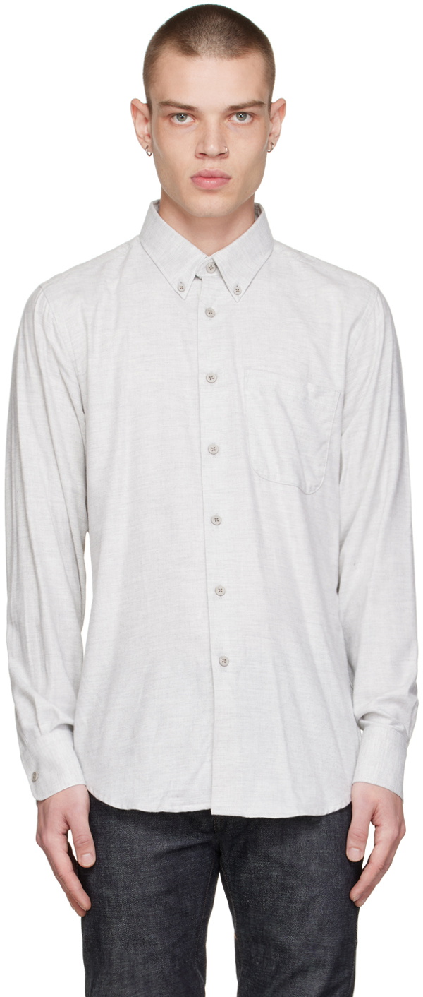 Naked Famous Denim Gray Easy Shirt Naked And Famous Denim