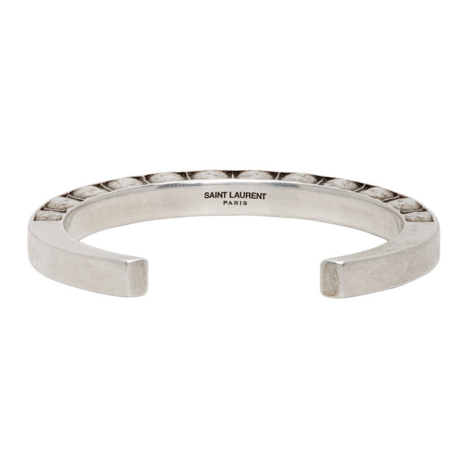 Saint Laurent Silver Carre Bracelet Saint Laurent