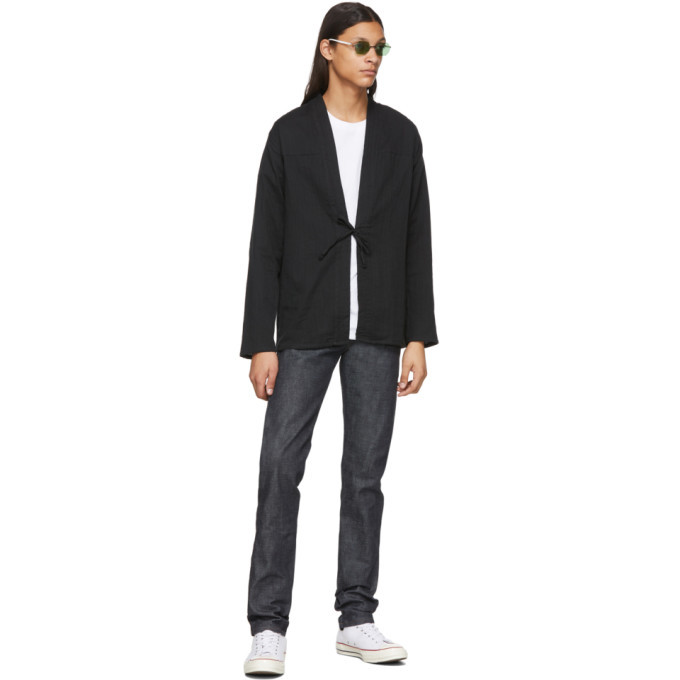 Naked And Famous Denim Ssense Exclusive Black Kimono Shirt Naked And