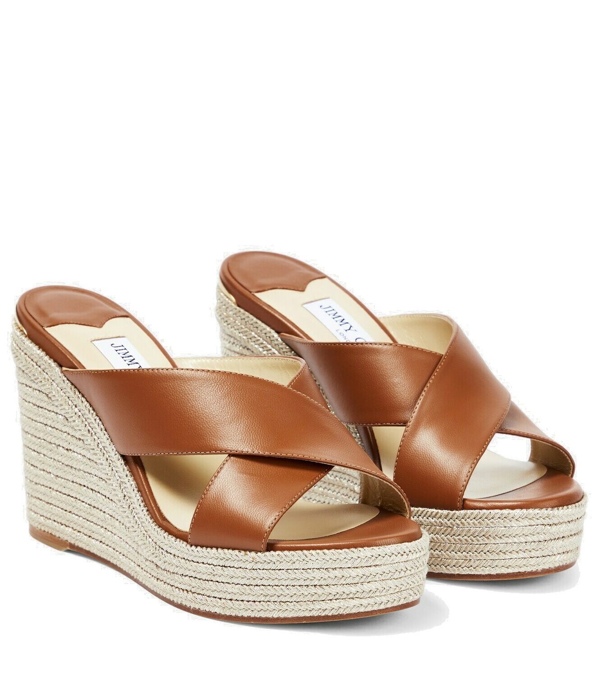 Jimmy Choo Dovina Leather Wedge Sandals Jimmy Choo