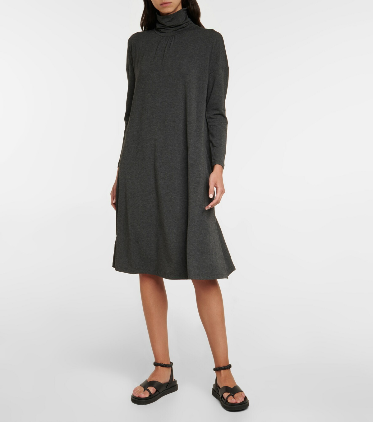 Max Mara Leisure Oltre Mockneck Jersey Midi Dress Max Mara