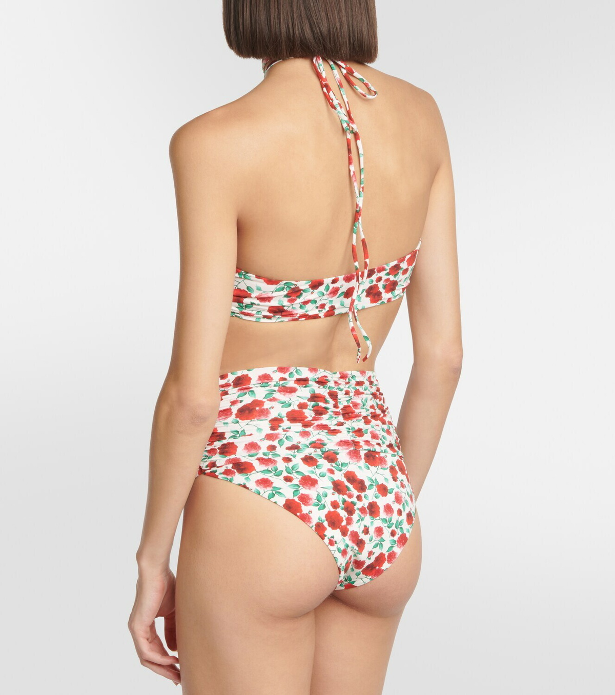 Magda Butrym Floral Printed Halterneck Bikini Top Magda Butrym