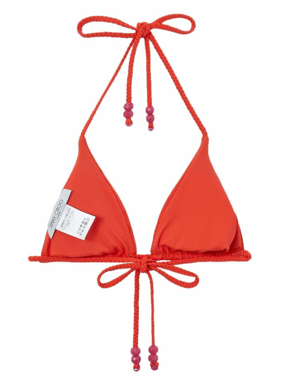 Jimmy Choo Logo All Over Triangle Bikini Top Jimmy Choo