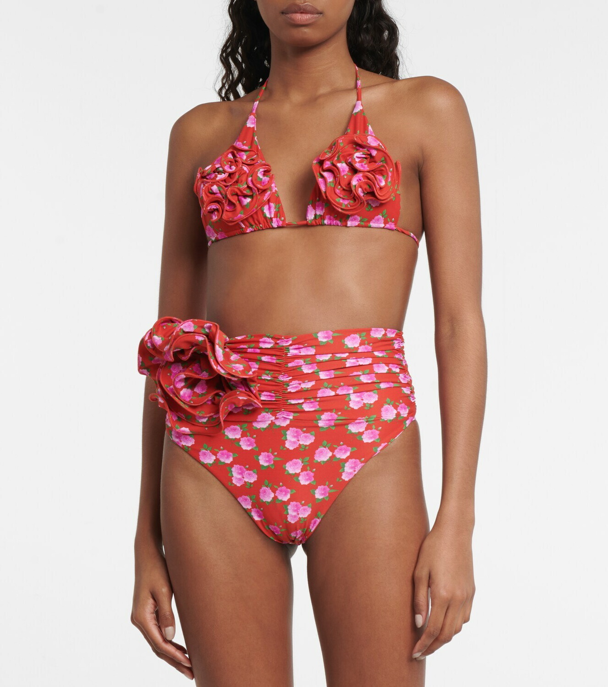 Magda Butrym Floral High Rise Bikini Bottoms Magda Butrym