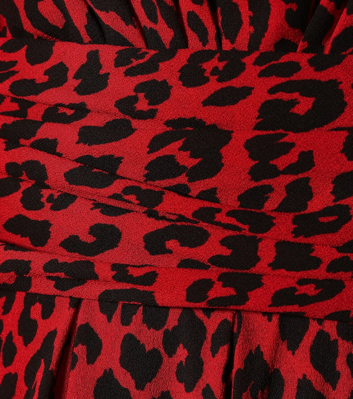 Saint Laurent Leopard Print Cr Pe Minidress Saint Laurent