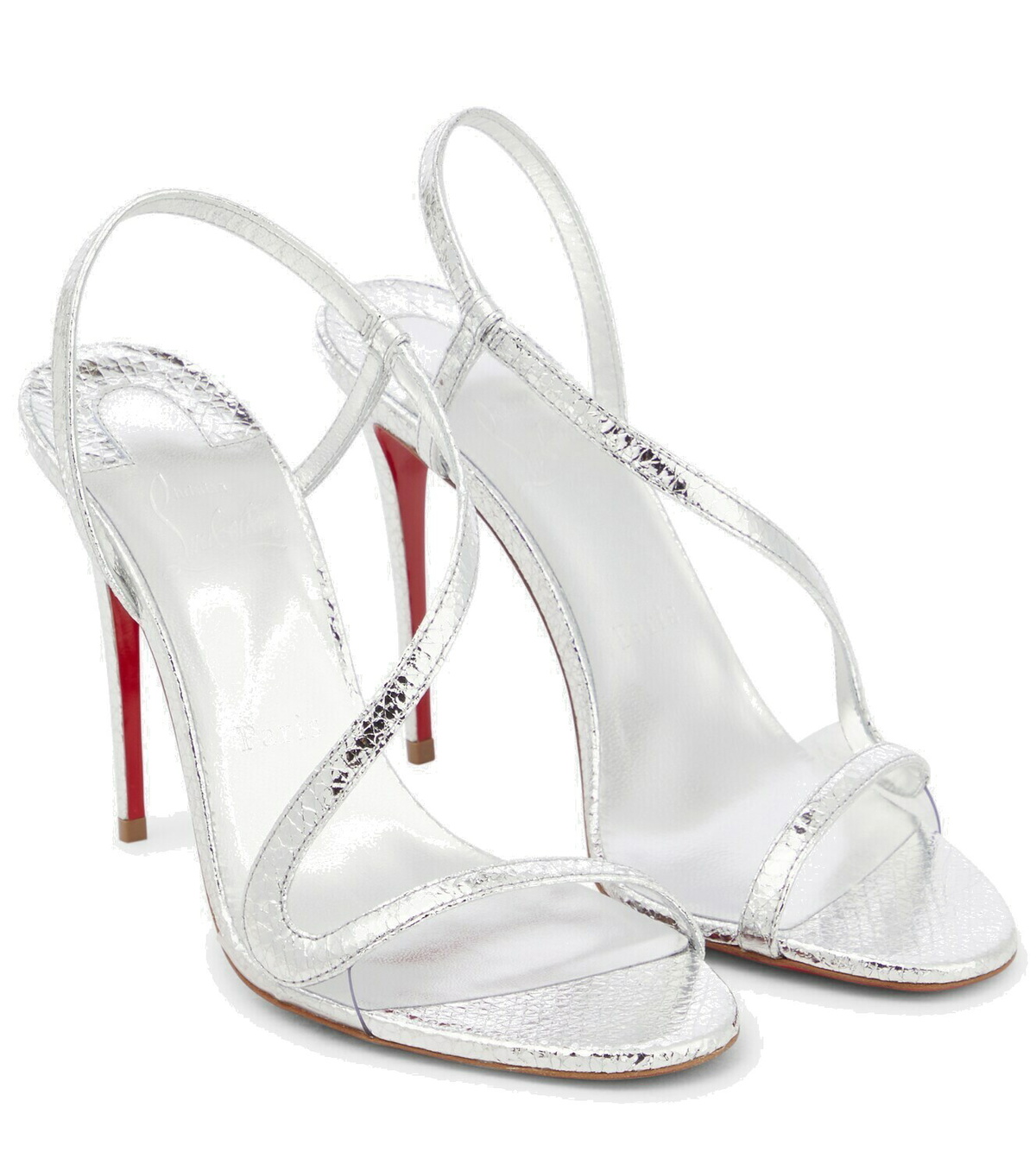 Christian Louboutin Rosalie Metallic Leather Sandals Christian Louboutin