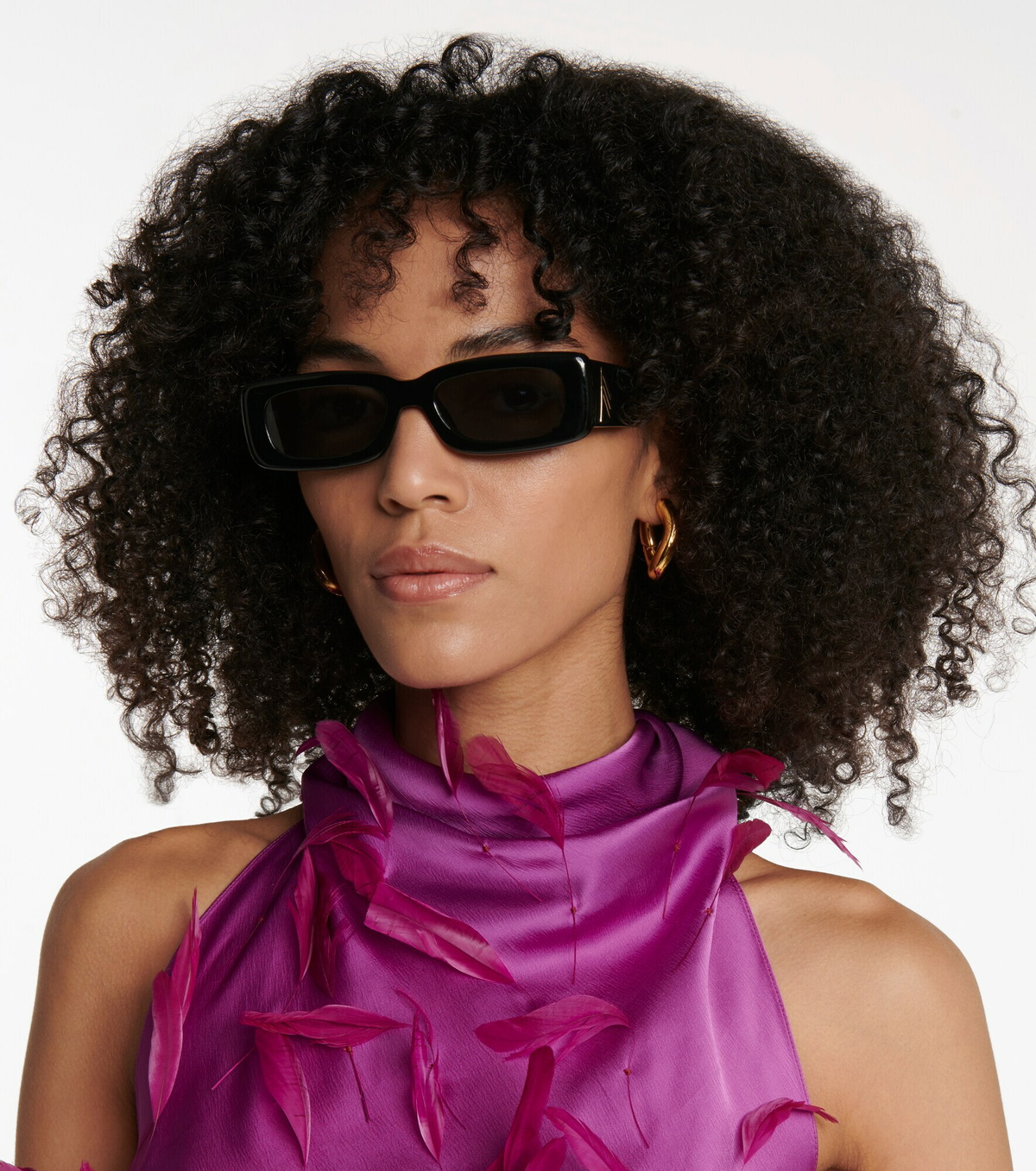 The Attico X Linda Farrow Mini Marfa Rectangular Sunglasses The Attico