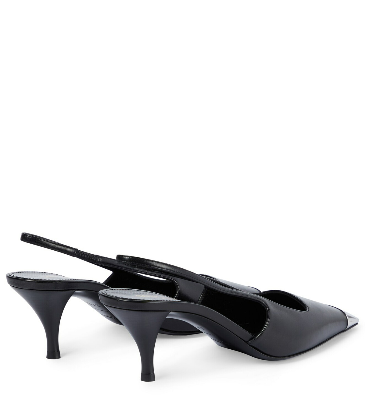 Saint Laurent Blade Leather Slingback Pumps Saint Laurent