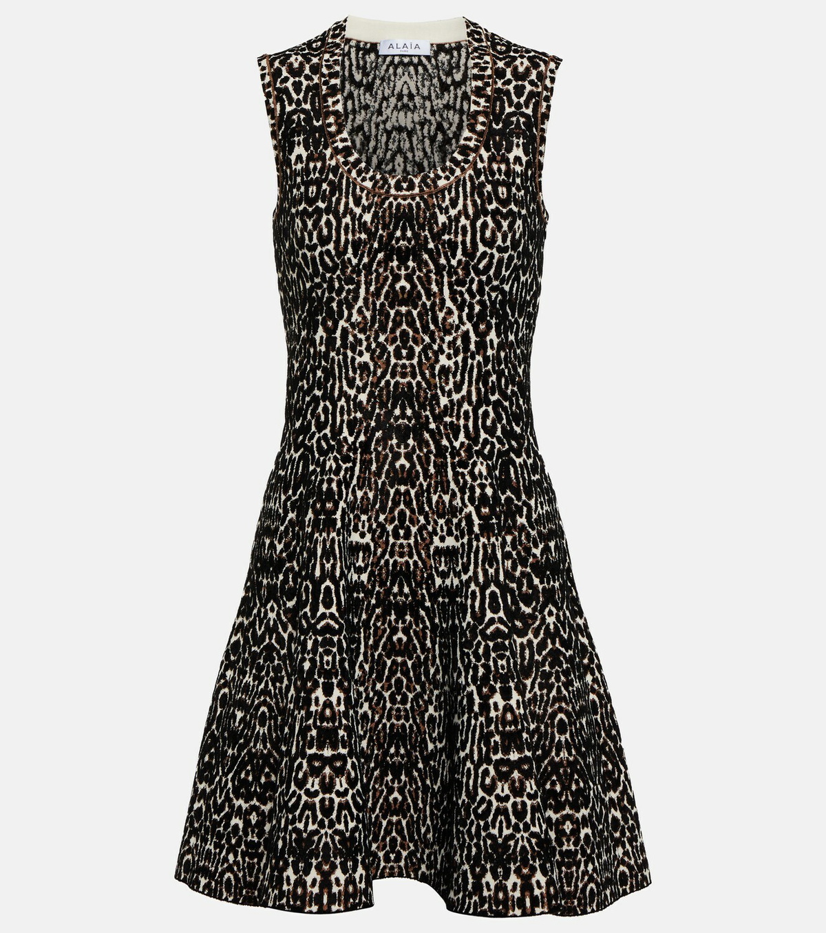 Alaïa Leopard print jacquard minidress ALAÏA