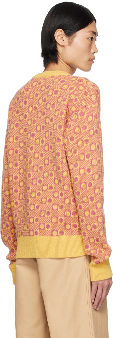 Marni Yellow Pink Jacquard Sweater Marni