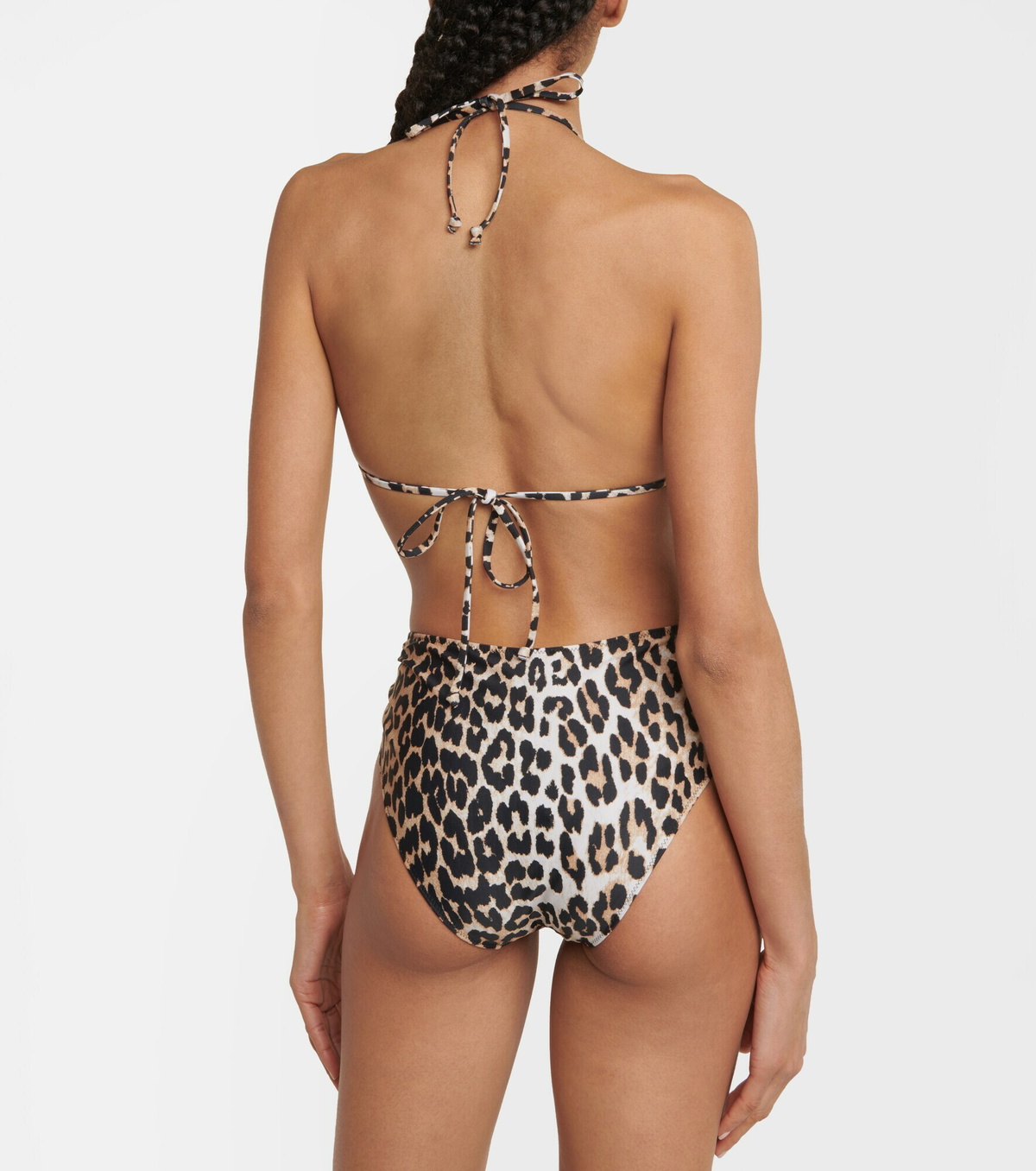 Ganni Leopard Print Bikini Bottoms Ganni