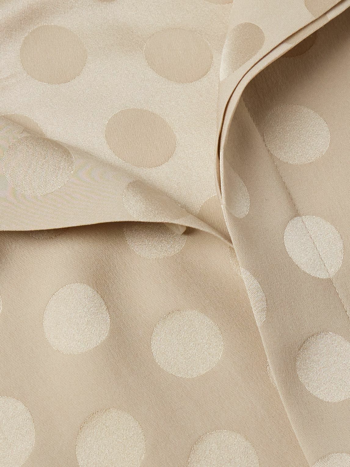 Saint Laurent Polka Dot Silk Satin Jacquard Shirt Neutrals Saint