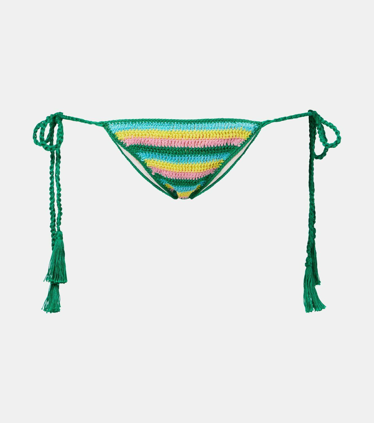 Anna Kosturova Crochet Striped Cotton Bikini Bottoms Anna Kosturova