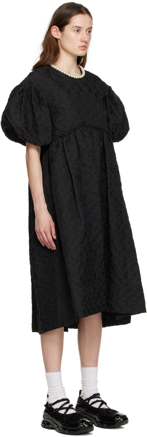 Simone Rocha Black Puff Sleeve Midi Dress Simone Rocha